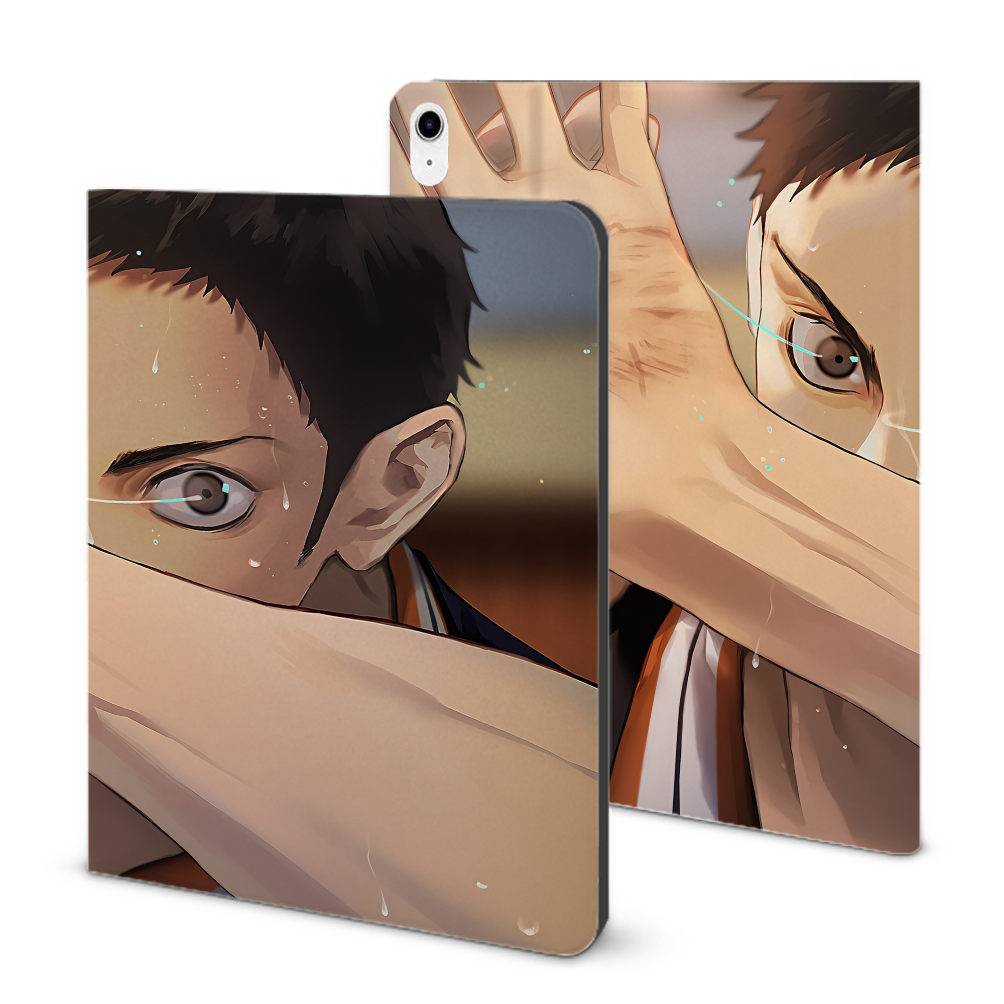 （画像用） ハイキュー!! Haikyu!! IPad ケース ブック型 PUレザー TPU 耐衝撃 軽量 薄型 ペン収納なし 全面保護 IPad 各モデル対応